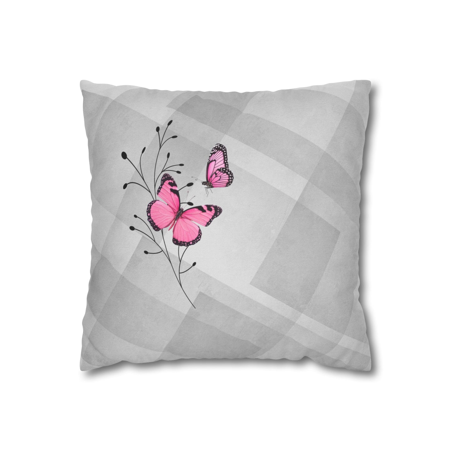 Tyynynpäällinen pinkit perhoset