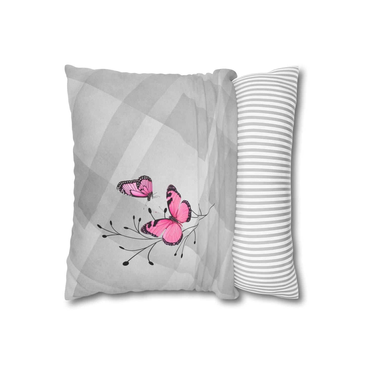 Tyynynpäällinen pinkit perhoset