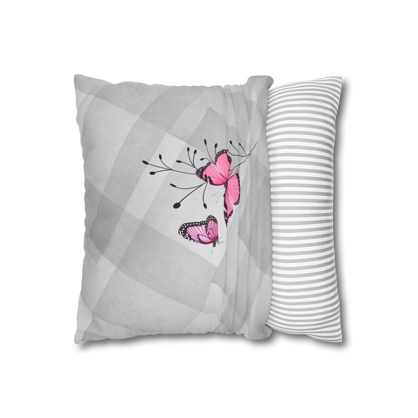 Tyynynpäällinen pinkit perhoset