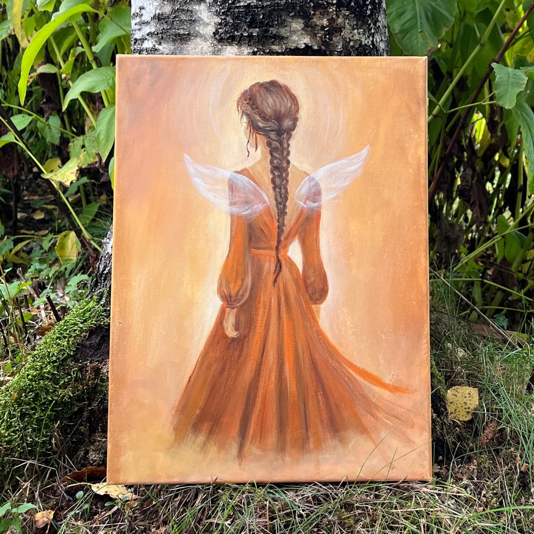 Enkelitaulu Hiljaisuus puhuu lempeästi