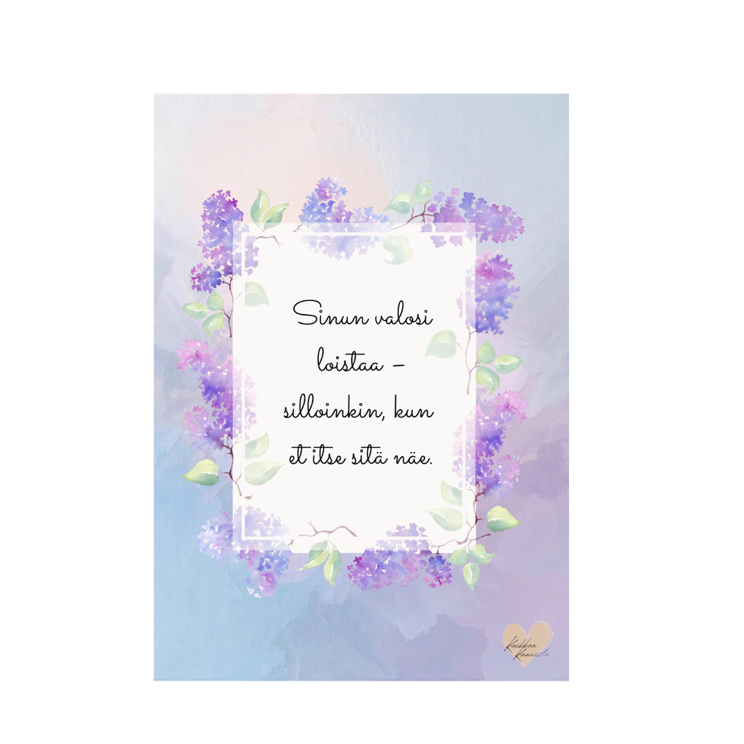 Mietelausejuliste Sinun valosi