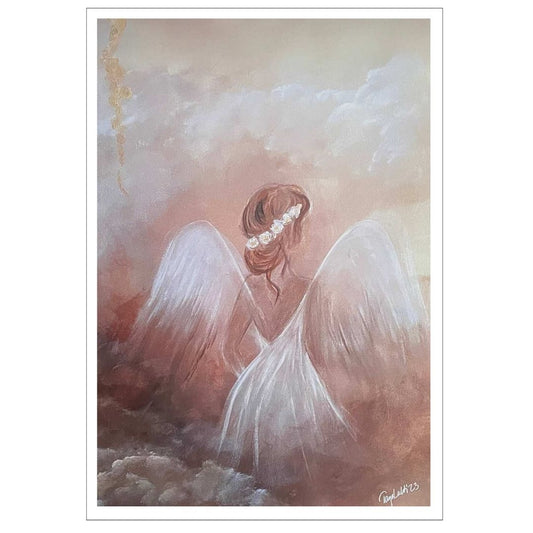 Ruskeasävyinen enkeli selin | Kaikkea Kaunista