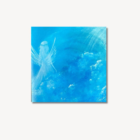 Taitettu enkelikortti ”Sininen uni”