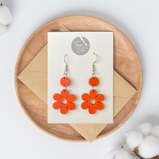 Oranssit kukkakorvakorut | Kaikkea Kaunista